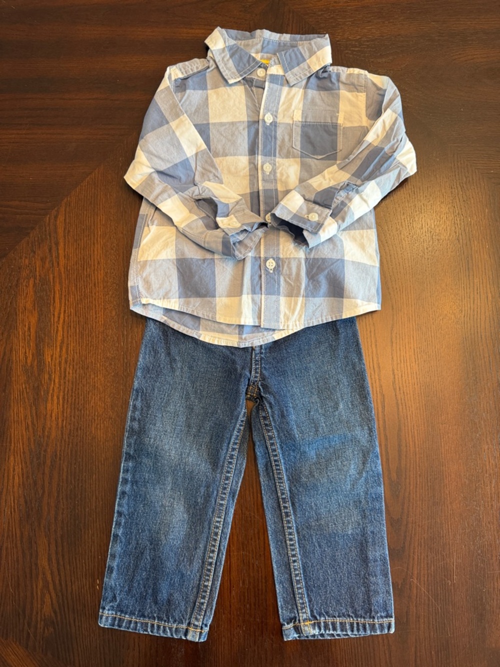 Carter's Baby Boy Plaid Shirt & Jeans Outfit Set 18M